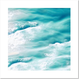 Ocean vibes waves pattern Posters and Art